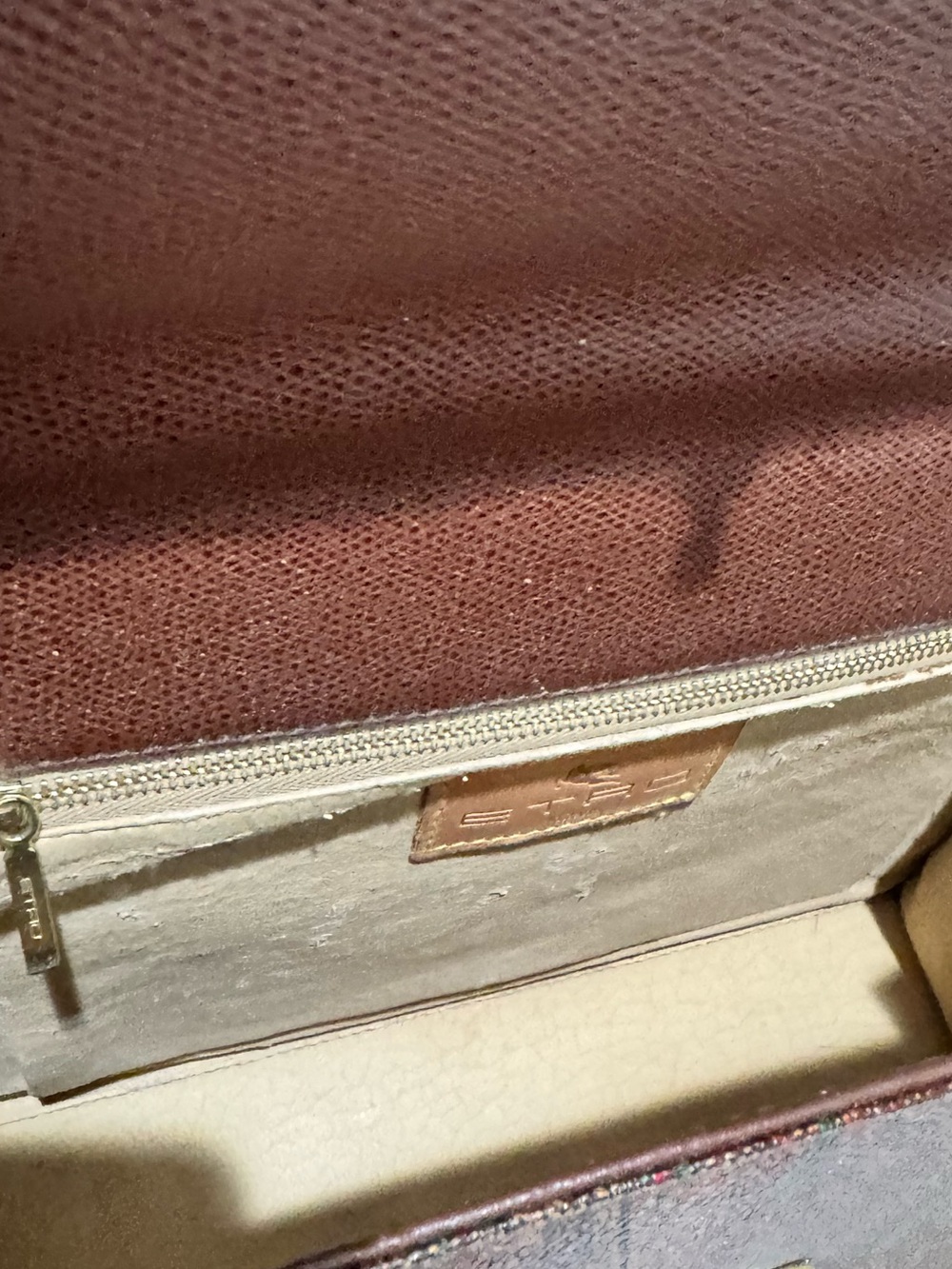 Etro Paisley Top-Handle Bag in Brown and Red Tones - Picture 5 of 16